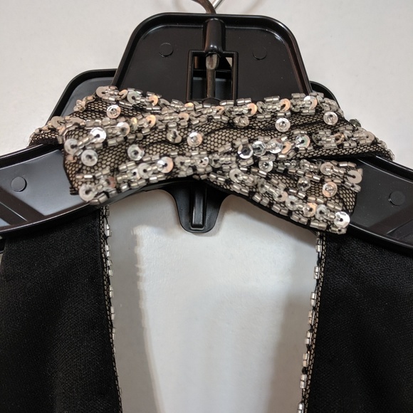 Floor Length Beaded Evening Gown - Picture 5 of 8